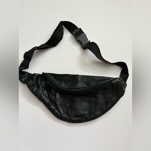 VINTAGE 90s Patchwork Leather Fanny Pack